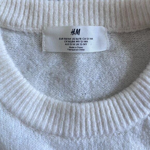 Ivory Short Sleeve Knit Sweater Youth 12–14 Fits Women’s XS/S Soft Pullover - Picture 4 of 5